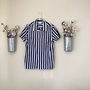 Calvin Klein Striped  Short Sleeve Mens Shirt